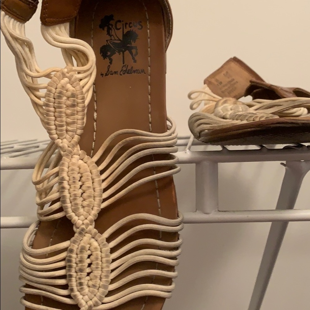 White strapped sandals